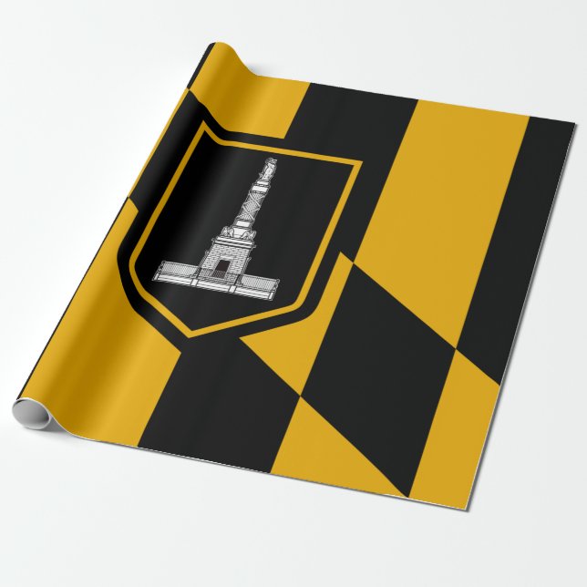 Flagge Baltimore (Maryland, USA) Geschenkpapier (Ungerollt)