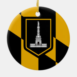 Flagge Baltimore (Maryland, USA) Keramik Ornament