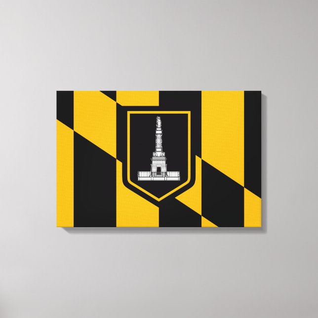 Flagge Baltimore (Maryland, USA) Leinwanddruck (Vorderseite)