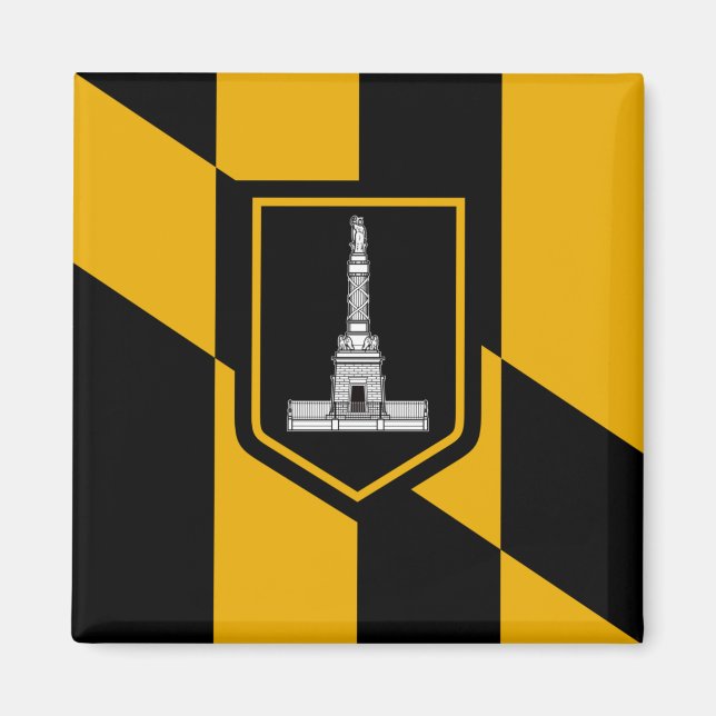 Flagge Baltimore (Maryland, USA) Magnet (Vorne)
