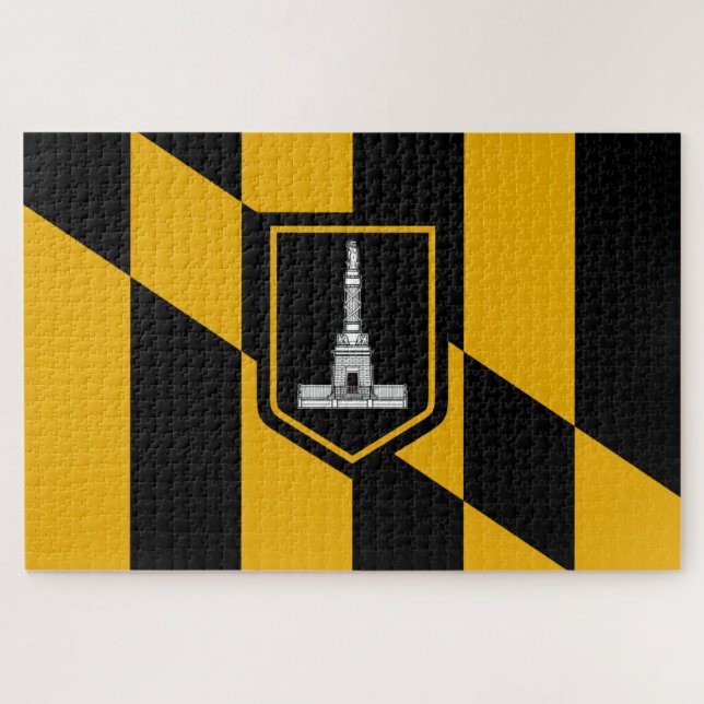 Flagge Baltimore (Maryland, USA) Puzzle (Horizontal)