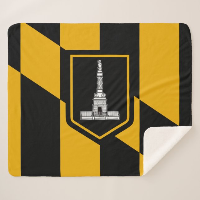 Flagge Baltimore (Maryland, USA) Sherpadecke (Vorderseite (Horizontal))