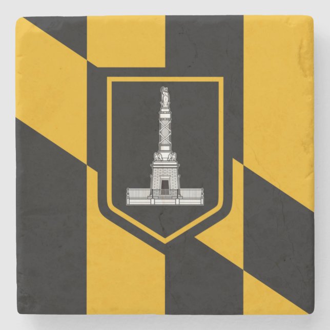 Flagge Baltimore (Maryland, USA) Steinuntersetzer (Vorderseite)