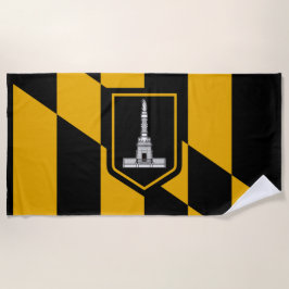 Flagge Baltimore (Maryland, USA) Strandtuch
