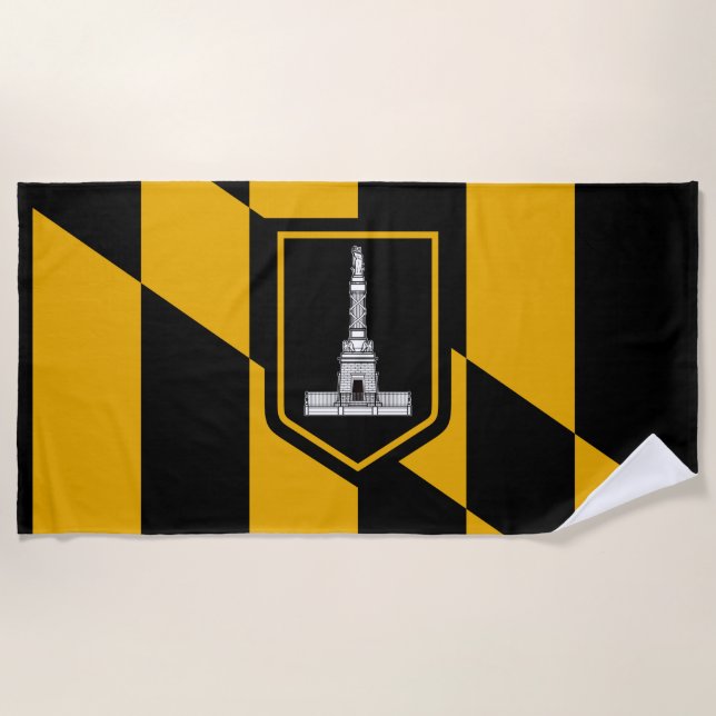 Flagge Baltimore (Maryland, USA) Strandtuch (Vorderseite)