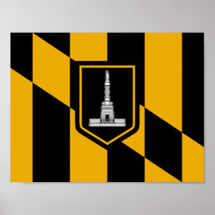 Flagge Baltimore Poster
