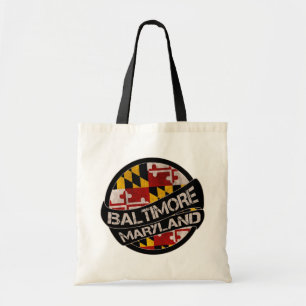 Flagge Baltimores Maryland Grunge-Taschentasche Tragetasche