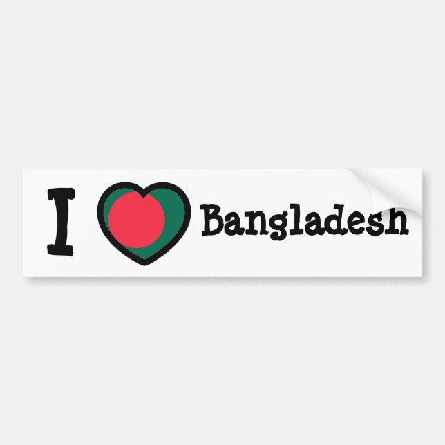 Flagge Bangladesch Autoaufkleber (Vorne)