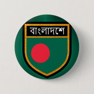 Flagge Bangladesch Button