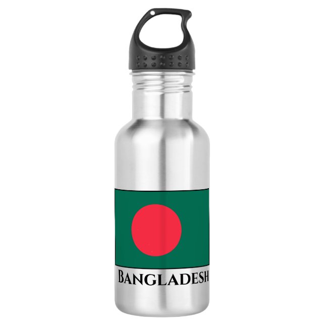 Flagge Bangladesch Edelstahlflasche (Vorderseite)