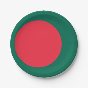 Flagge Bangladesch Pappteller