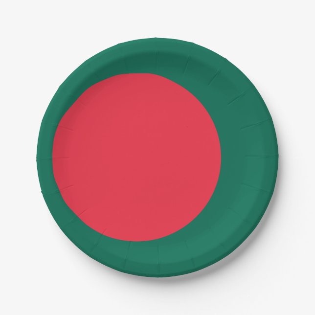 Flagge Bangladesch Pappteller (Vorderseite)