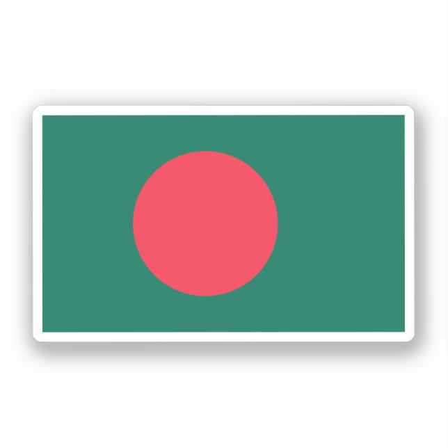 Flagge Bangladeschs Aufkleber (Vorderseite)