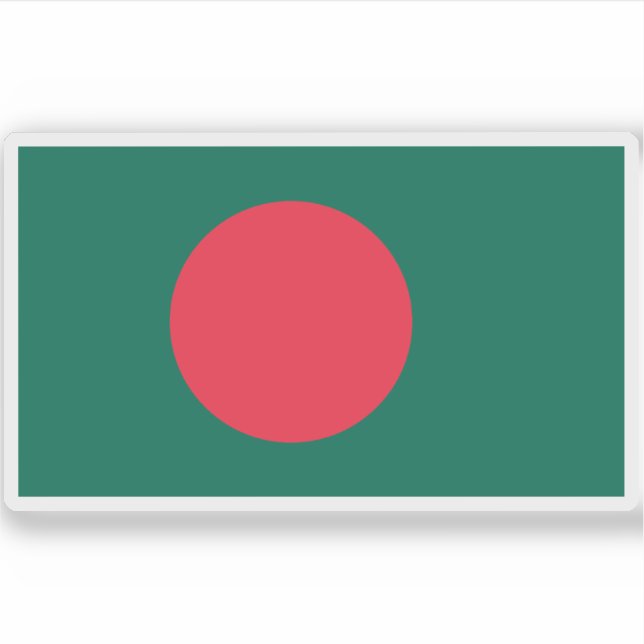 Flagge Bangladeschs Aufkleber (Vorderseite)