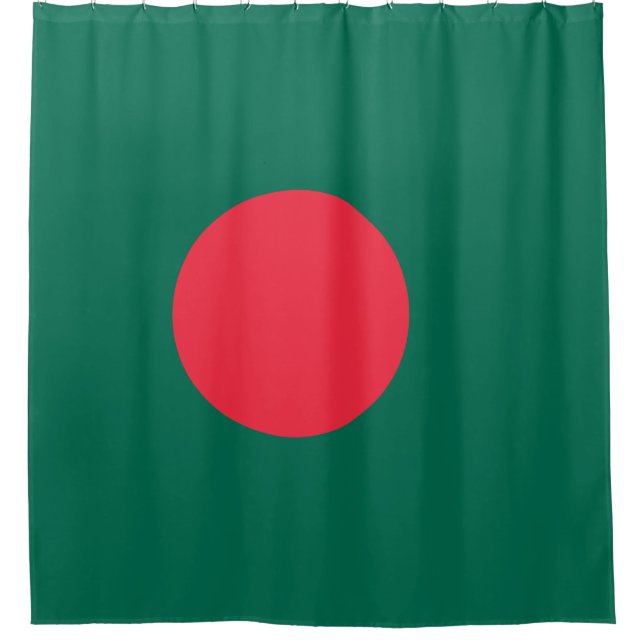 Flagge Bangladeschs (Bangladesch) Duschvorhang (Vorderseite)