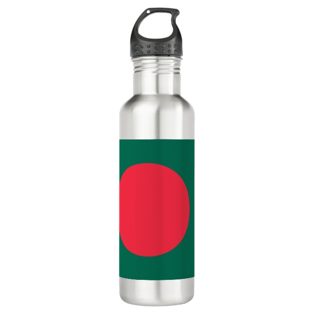 Flagge Bangladeschs (Bangladesch) Edelstahlflasche (Vorderseite)