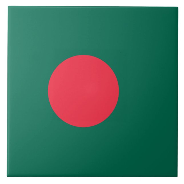 Flagge Bangladeschs (Bangladesch) Fliese (Vorderseite)