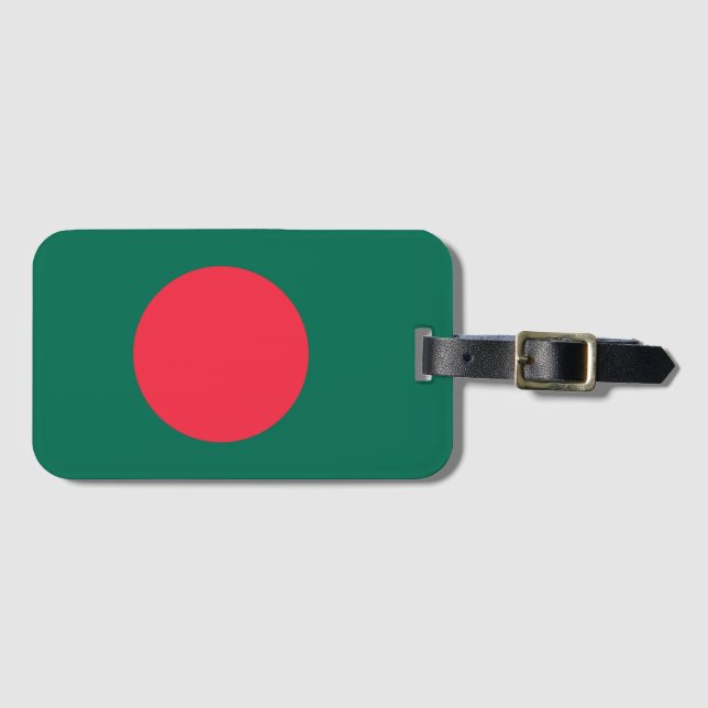 Flagge Bangladeschs (Bangladesch) Gepäckanhänger (Vorderseite (Horizontal))