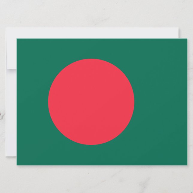 Flagge Bangladeschs (Bangladesch) Karte (Vorderseite)