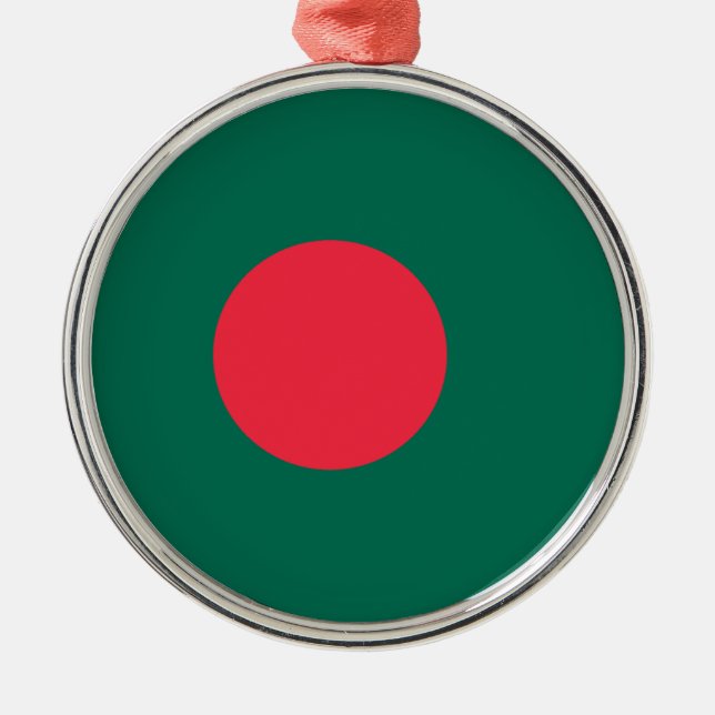 Flagge Bangladeschs (Bangladesch) Ornament Aus Metall (Vorne)