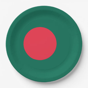 Flagge Bangladeschs (Bangladesch) Pappteller