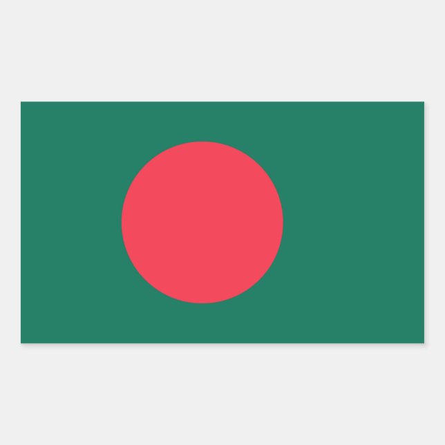 Flagge Bangladeschs/Bangladesch Rechteckiger Aufkleber (Vorderseite)