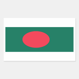 Flagge Bangladeschs/Bangladesch Rechteckiger Aufkleber