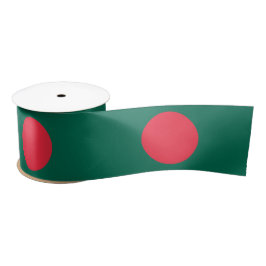 Flagge Bangladeschs (Bangladesch) Satinband