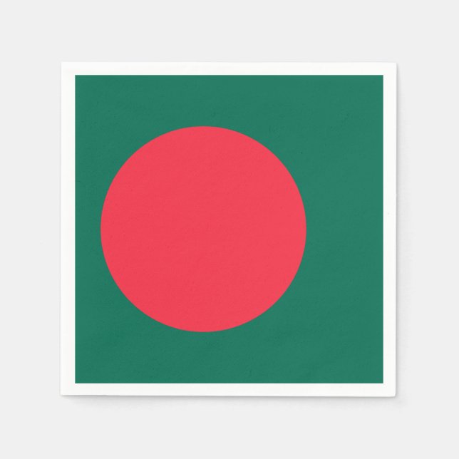 Flagge Bangladeschs (Bangladesch) Serviette (Vorderseite)