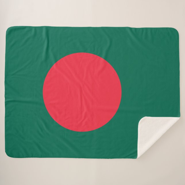Flagge Bangladeschs (Bangladesch) Sherpadecke (Vorderseite (Horizontal))