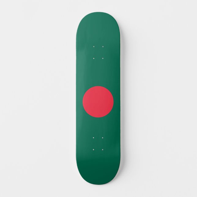 Flagge Bangladeschs (Bangladesch) Skateboard (Vorderseite)