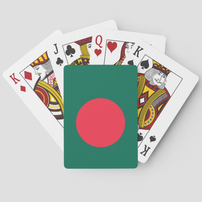 Flagge Bangladeschs (Bangladesch) Spielkarten (Rückseite)