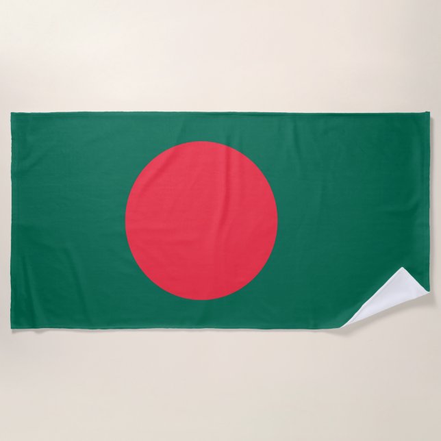Flagge Bangladeschs (Bangladesch) Strandtuch (Vorderseite)