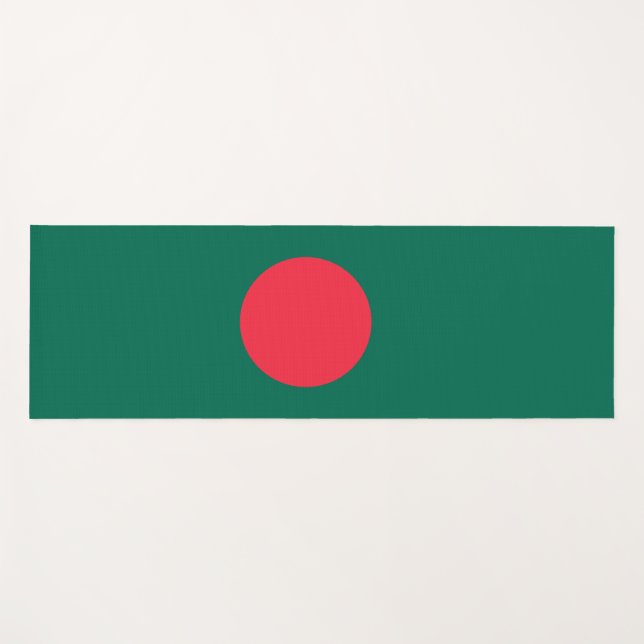 Flagge Bangladeschs (Bangladesch) Yogamatte (Vorderseite (Horizontal))