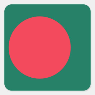 Flagge Bangladeschs Quadratischer Aufkleber