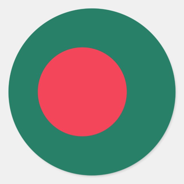 Flagge Bangladeschs Runder Aufkleber (Vorderseite)