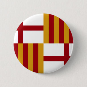 Flagge Barcelonas (Spanien) Button