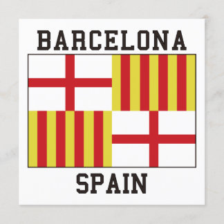 Flagge Barcelonas, Spanien Einladung