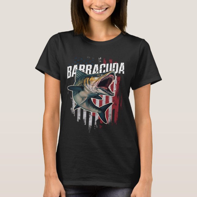 Flagge Barracuda USA T-Shirt (Vorderseite)
