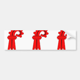 Flagge Basels, die Schweiz Autoaufkleber