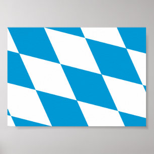 Flagge Bayerns, DEUTSCHLAND Poster