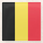 Flagge Belgien Tricolore Glasuntersetzer<br><div class="desc">Flagge Belgiens: "Die Union macht Stärke"("Eendracht maakt akt macht"auf Niederländisch und "Einigkeit macht"auf Deutsch).</div>