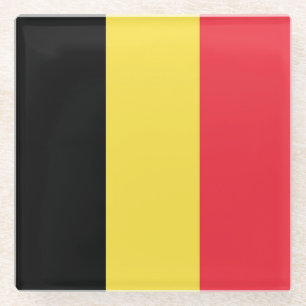 Flagge Belgien Tricolore Glasuntersetzer