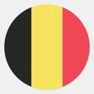 Flagge Belgien Tricolore Runder Aufkleber