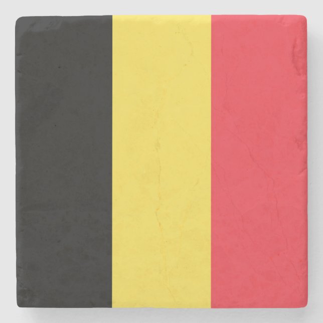 Flagge Belgien Tricolore Steinuntersetzer (Vorderseite)