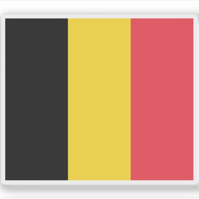 Flagge Belgiens Aufkleber (Vorderseite)