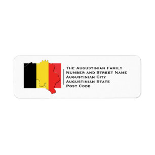 Flagge BELGIENS   Belgische Karte Kontur
