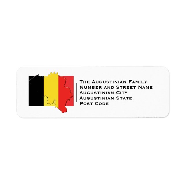 Flagge BELGIENS | Belgische Karte Kontur (Vorne)