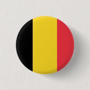 Flagge Belgiens Button