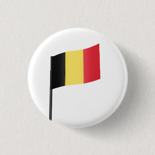 Flagge Belgiens Button